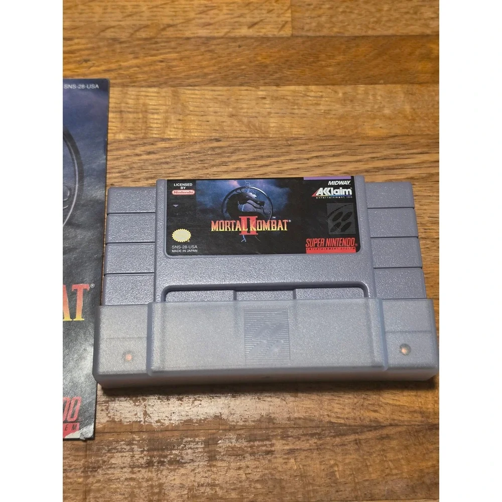 Mortal Kombat II SNES Super Nintendo Game Cartridge with Manual SNS-28-USA